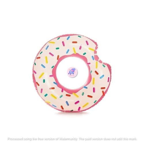 Image of Rainbow Donut 42IN Inflatable Swimming Tube for Adult |Pool Floater for Summer Trips| Swim Ring for Kids | Anti-flip Circle Float for Lake, Beach| Floating Lounge for Swimmers Training