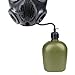 Parcil Distribution IIR-100 Recon Tactical Gas Mask – Class 3 – Full Face Military & Survival Respirator – Dual 40mm NATO Ports & Hydration – Chemical & Gas Protection
