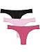 Ekouaer Briefs Womens Low Rise No Panty Line Bikini Underwear 3 Pack Red Assorted, Medium