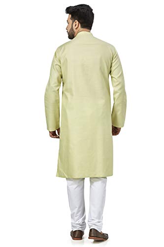 Image of BE ACTIVE Linen Blend Solid Pattern Trendy Comfortable Stylish Full Sleeve Kurta Men's Ethnic Wear