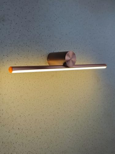 Image of One94Store LED Mirror Picture Wall Light 12W (50 cm) with 3 Color Modes (Cool, Warm, Natural White) - Modern Vanity Light in Rose Gold Finish, Mount Wall Lighting for Bathroom, Bedroom - Pack of 1