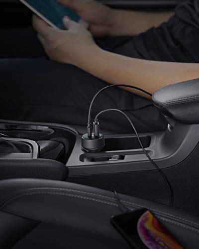 Image of USB C Car Charger, Anker 30W 2-Port Type C Fast Car Charger with 18W Power Delivery and 12W PIQ, PowerDrive PD 2 with LED for iPhone 12 /12 Pro /Mini / 11 / XS /Max /XR /X, Pixel, iPad, and More