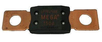 LITTEL FUSEGENUINE MEGA FUSE 150 AMP BOLT DOWN M8 RED COPPER ENDS 12V 24V 32V 192051