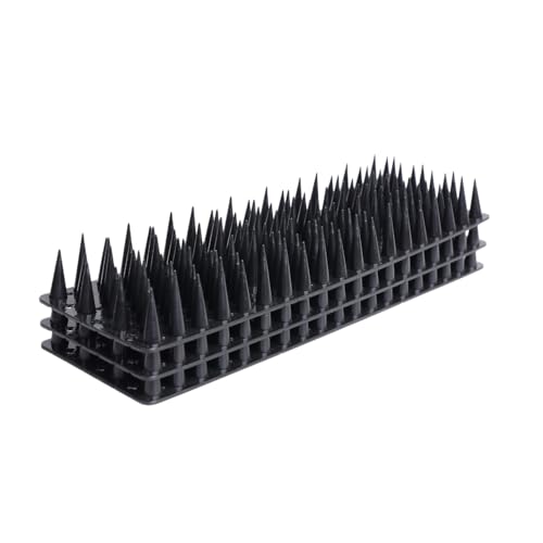 SEAGULLSTOPPER Bird Spikes |Black|Pcs of 40| 11.5 Inch Length Bird & Pigeon Problem Solutions for Outdoor AC Unit & Balcony Railing Anti Bird Plastic Spikes for Window Home Protection (40, Black)