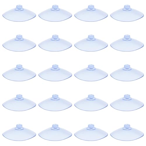 20 Piezas Ventosas Ø 3.5cm,Ventosas para cristal,Ventosas parasol coche,Ventosas Transparentes,Ventosas furgoneta camper,Ventosas de Plástico,para Baño,Armario,Ventana