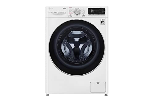 LG F4WV510S1EA - Lavadora de carga frontal, 10,5 kg, 1400 RPM, Wi-Fi, inteligencia artificial AI DD, vapor desinfectante, Turbo Wash, autodosis, inversor directo, 60 x 85 x 56,5 cm, color blanco