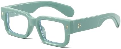 EYLRIM Square Thick Frame Glasses for Women Men Blue Light Glasses