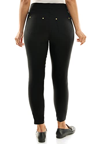 Zac & Rachel Women's Pull on Ankle Pant with Pocket Studs3