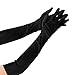 Uintoon Long Opera Gloves for Women 1920s Satin Tea Party Elbow Length Glove Costume Stretchy Gloves for Wedding, Cosplay