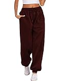 Hotouch Womens Sweat Pants Winter Joggers Sweatpants Thick Drawstring Baggy Joggers with Pockets...