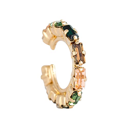 Francois 18K Gold Plated Cartilage Ear Cuff,Multicolor Conch Earrings, Stone Ear Cuff, Ear Cuff No Piercing, Helix Ear Cuff, Dainty Ear Cuff #TOP7