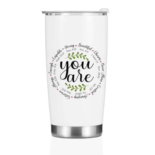 Christian Gifts for Women Sister Tumbler, Inspirational Bible Verse Scripture Gifts Birthday Christmas, Faith Religious Coffee Mug Stainless Steel Vacuum Insulated Double Wall Travel Cup with Lid，20oz