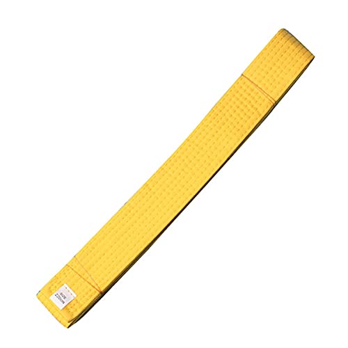 Qyuu Double Wrap Taekwondo Belt Karate Judo Hapkido Martial Arts Uniform Color Rank Belt 220Cm Yellow thumb #1
