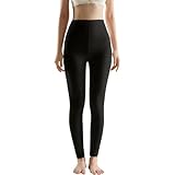 [Running sheep] 防寒タイツ レディース あったかインナー 綿 ズボン下 保温 インナーウェア レギンス ステテコ ロング スパッツ 秋冬 rs2019QK-blk-L