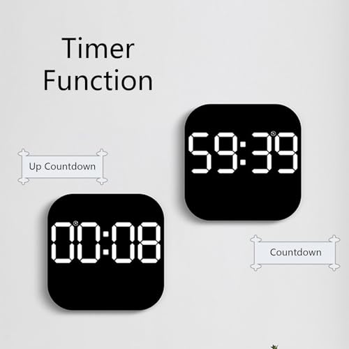 Horloge murale numérique pour la maison, alarme design à distance lisible