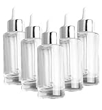 l Paquete Contiene] 5 Frascos Goteros de cristal 50ml mas 4 Pipetas Cuentagotas de plástico gotero