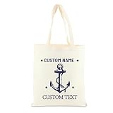 OOEREWGF Personalizada Temática Náutica Bordado Bolsa De Lona Para Las...
