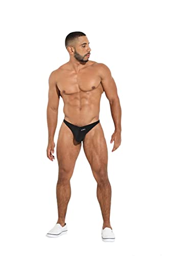 Blokes CLASSIC THONG for men PUSH UP BAG Microfiber Men's Underwear BLACK