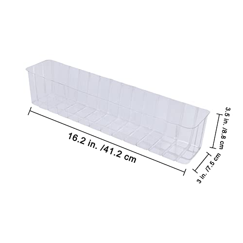 10 Pcs Plastic Planter Liners Clear Rectangular Plastic Liners For Flower Box Planter Window Box Planter 16.2" L X 3" W X 3.5" H For Indoor Outdoor Flower Arrangement Succulent Garden Windowsill Decor #TOP1