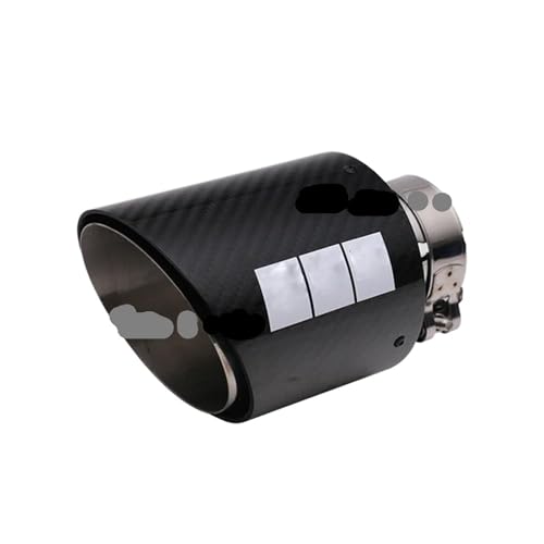 Embout Silencieux d'échappement Universel en Carbone Brillant et Acier Inoxydable 51mm 63mm