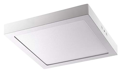 Plafonnier LED en métal argenté Alco-Albert 9230 design fin 30cm