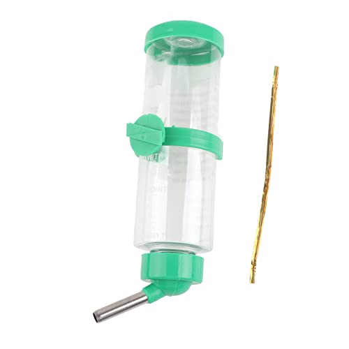 Gavigain Pet Rat Hamster Drinking Bottle Auto Non Drip Hanging Water Dispenser Green for Small Pets