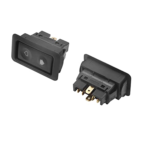 Uxcell 2Pcs 6 Pin Car Vehicle Door Window Power Electric Control Switch Black Dc 12V #TOP4