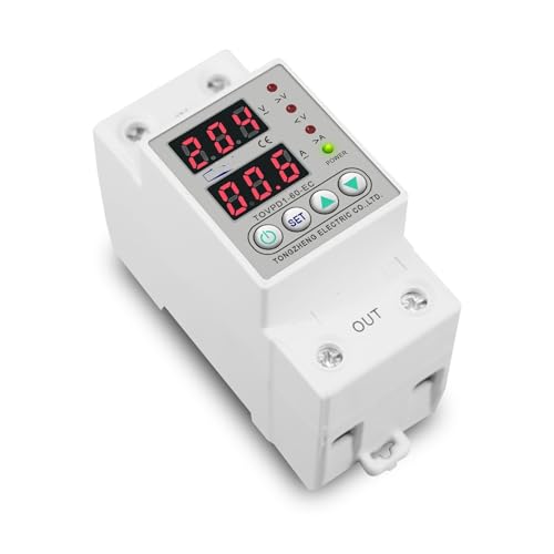 Protector de sobretensión 230V relé de corriente carril DIN ajustable 40A 2