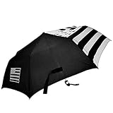 Poignée métallique robuste: La poignée métallique de ce parapluie assure une prise ferme et confortable, même par temps humide, tandis que le cadre métallique garantit une résistance durable aux intempéries