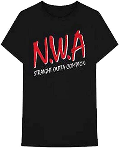 Photo de NWA Straight Outta Compton Classic Logo T Shirt T-Shirts à Manches Courtes(Large)