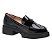 Coach Women's Leah Leather Loafer, Black Patent, 7