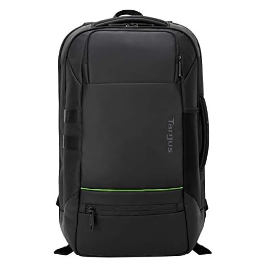Targus Balance EcoSmart Travel and Checkpoint-Friendly Laptop Backpack Made from Recycled Weather Resistant & PVC-Free Material, Suspension Protection for 15.6-Inch Laptop, Black (TSB921US)