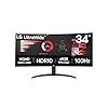 LG 34WR50QK-B – Monitor UltraWide Curvo, 34″, QHD: (3440x1440px), 21:9, ADM FreeSync Premium, MultiposiciÃ³n, Negro