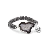 Agate Collection - Silver Smoky Bracelet