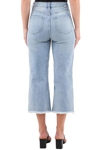 RFM Dylan High Rise Straight Cropped Fray Jeans with Built-in Tummy Control - Premium Stretchy Denim (Available in Plus)3