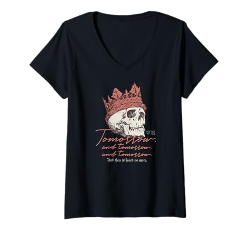 Womens Shakespeare Macbeth #1 - Tomorrow Speech - Cool Theatre V-Neck T-Shirt