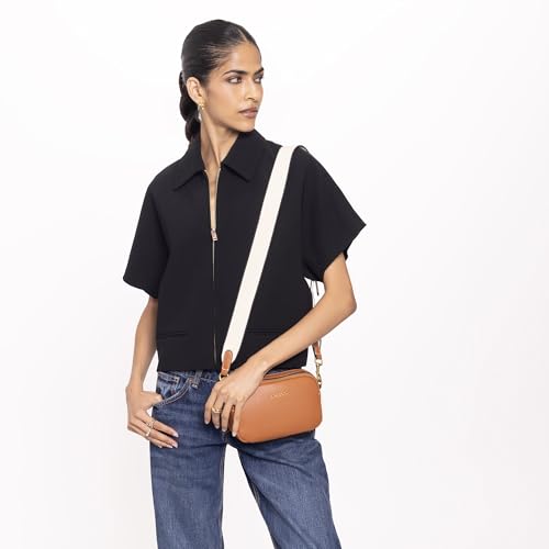 Image of Miraggio Beck Crossbody Bag With Adjustable & Detachable Wide Sling Strap | Solid Sling Bag