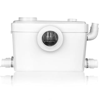 750W Macerator Pump for Upflush Basement Toilet - 4 Inlets for Sink, Wash Basin, Bathtub & Toilet | Waste Water Disposal Sewage Pump for Basement Plumbing Solutions