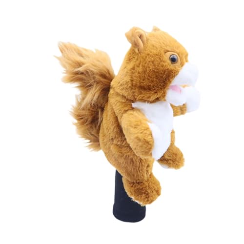 MotiveTech Soft Plush Golf Wood Driver Headcover Golf Equipment Protect Sleeve Golf Club Head Cover for Training Practice Beginner, Squirrel