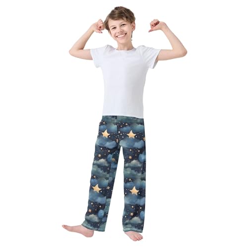Nebula Star Long Pajama Pants Elastic Waist PJ Bottoms with Pockets S A1110593