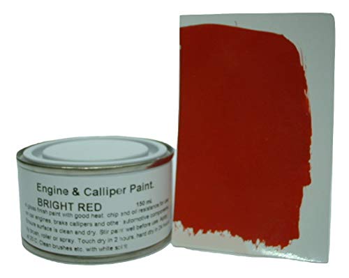 1 x 150ml Bright Red Heat Resistant Gloss Brake Calliper and Engine Block Paint. Caliper Engine Bay