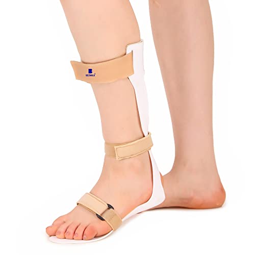 Image of AFO Foot Drop Splint | Ankle & Foot Support Brace for Common Peroneal Nerve Palsy, Hemiplegia & Neurological Conditions | Polypropylene with Velcro Closure (Left, Large, Size 9-10)