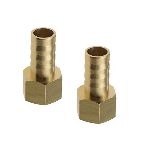 YINETTECH Racor de manguera de 10 mm a conector de rosca hembra interna de 1/4 pulgadas para mangueras de aire, agua, gas y combustible (2 unidades)