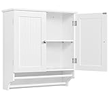 [Diseño y espacio] Con dos niveles de espacio de almacenamiento con un espacio interior grande, este gabinete brinda un amplio espacio para sus necesidades de uso diario, como limpiador facial, espuma, loción, medicina, etc.