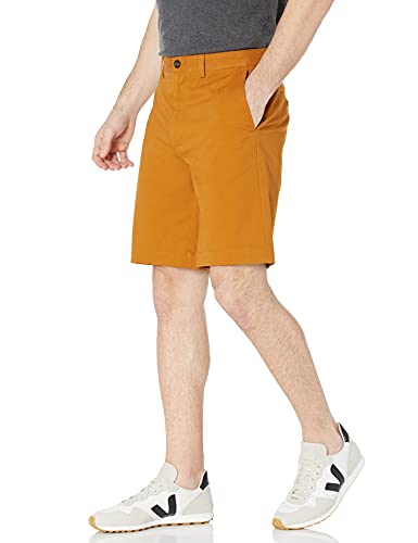 Image of Amazon Essentials Men's Classic-Fit 9 inch Cotton Twill Chino Shorts with Button-Through Pockets