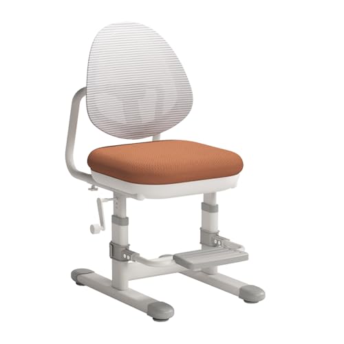 OBERSEN Kids Desk Chair with Footrest Height Adjustable Childrens Study Chair Breathable Mesh Back Padded Seat and Back Support Ergonomic Learning Chair for Boys and Girls Ages 3-12