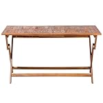 Beliani Cento Gartentisch Set Akazienholz Dunkelbraun