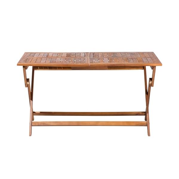 Beliani Cento Gartentisch Set Akazienholz Dunkelbraun