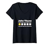 Womens Bad Review John Thune South Dakota Pro Democratic Joke V-Neck T-Shirt