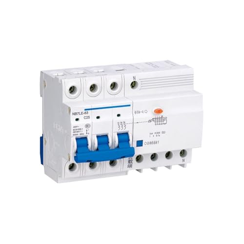 Disjoncteur différentiel NB7LE-63 3P+N C63 30 mA pour tableau électrique